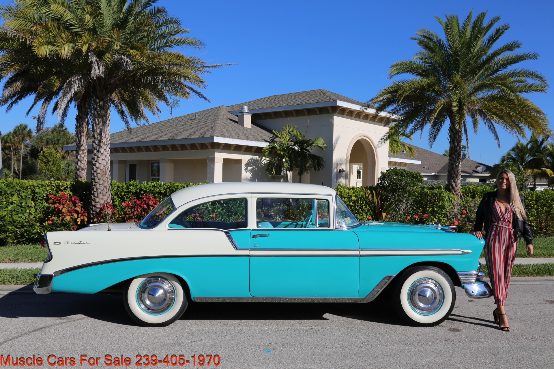 Used 1956 Chevy Bel Air Belair for sale Sold at Muscle Cars for Sale Inc. in Fort Myers FL 33912 2