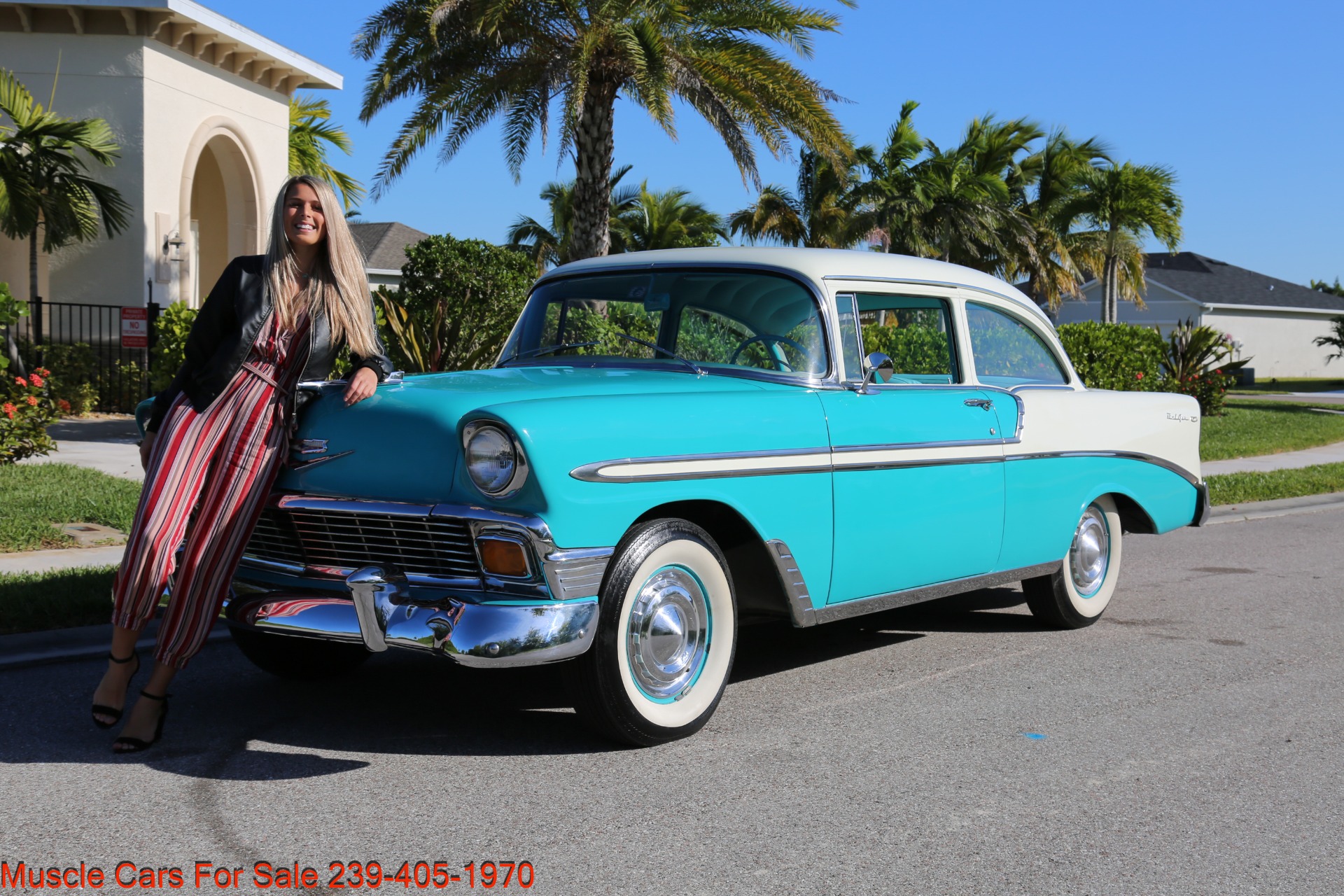 Used 1956 Chevy Bel Air Belair for sale Sold at Muscle Cars for Sale Inc. in Fort Myers FL 33912 1