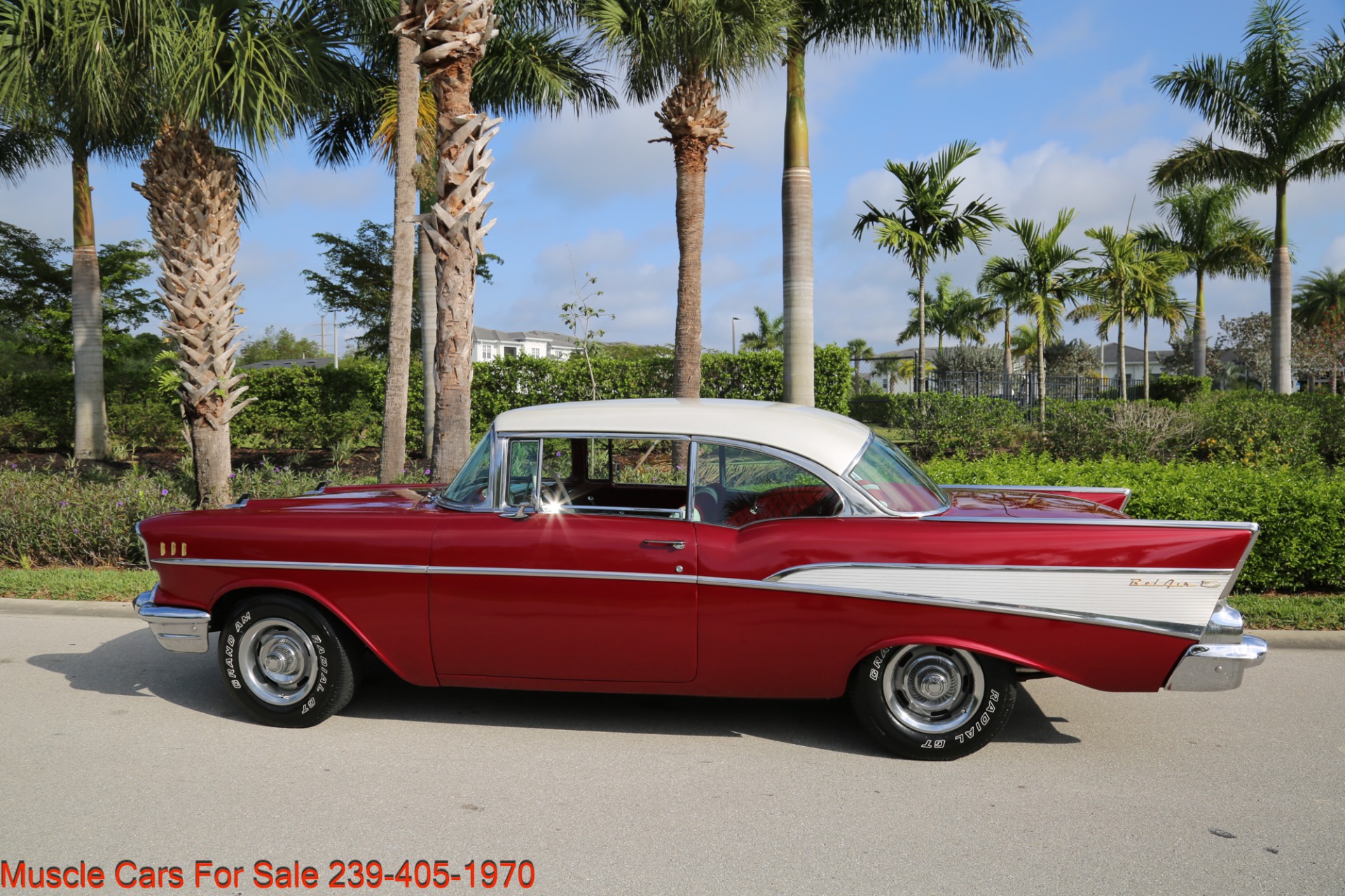 Used 1957 Chevrolet Belair 2 Dr V8 4 speed auto AC for sale Sold at Muscle Cars for Sale Inc. in Fort Myers FL 33912 4