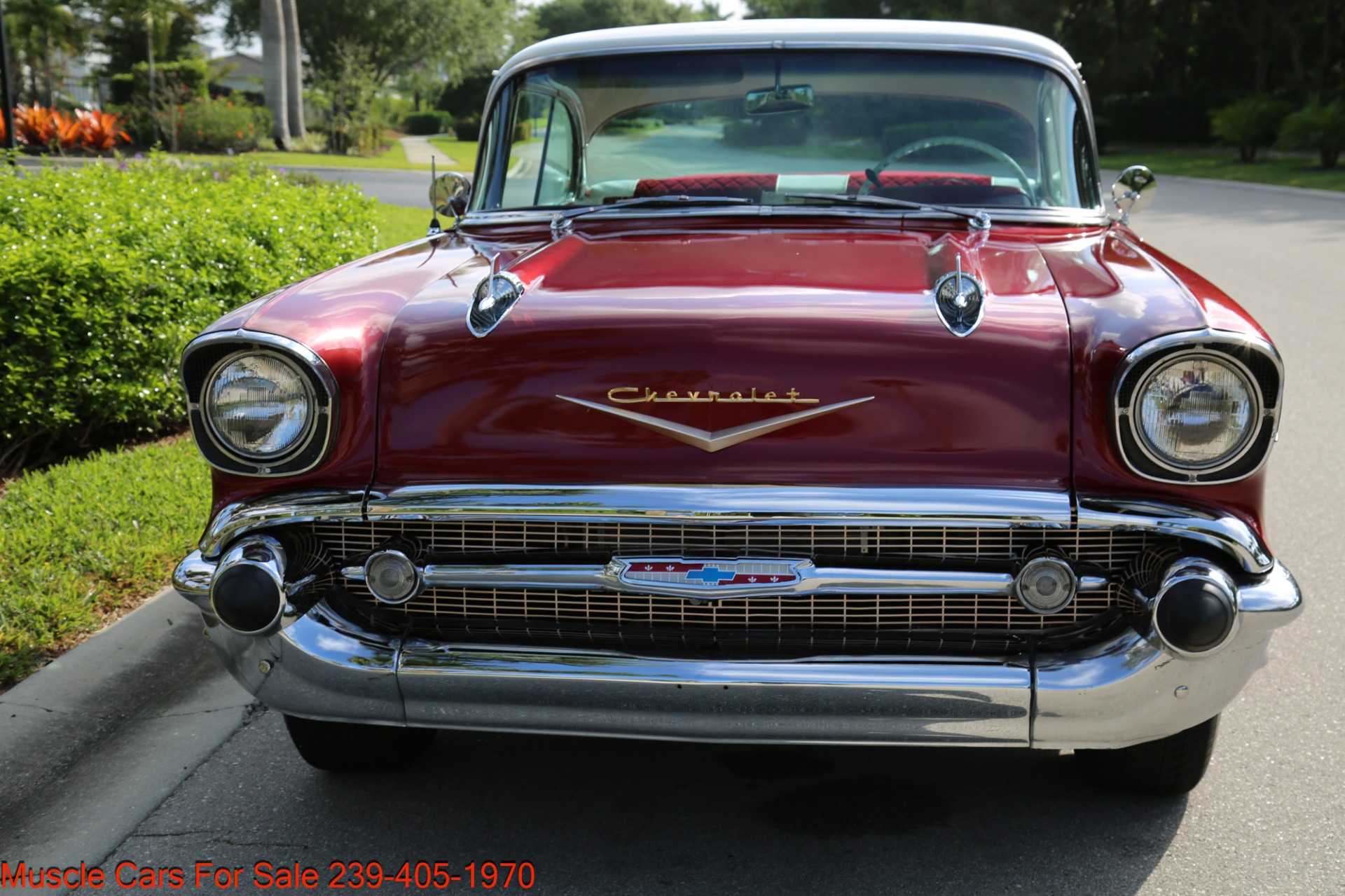Used 1957 Chevrolet Belair 2 Dr V8 4 speed auto AC for sale Sold at Muscle Cars for Sale Inc. in Fort Myers FL 33912 6