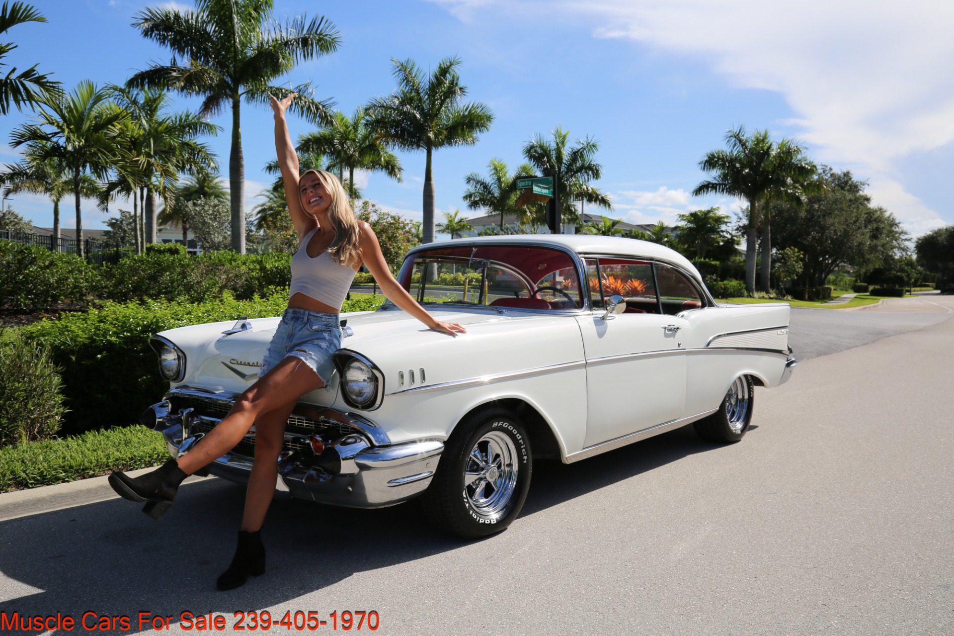 Used 1957 Chevrolet Belair 2 Door 350 V8 for sale Sold at Muscle Cars for Sale Inc. in Fort Myers FL 33912 4