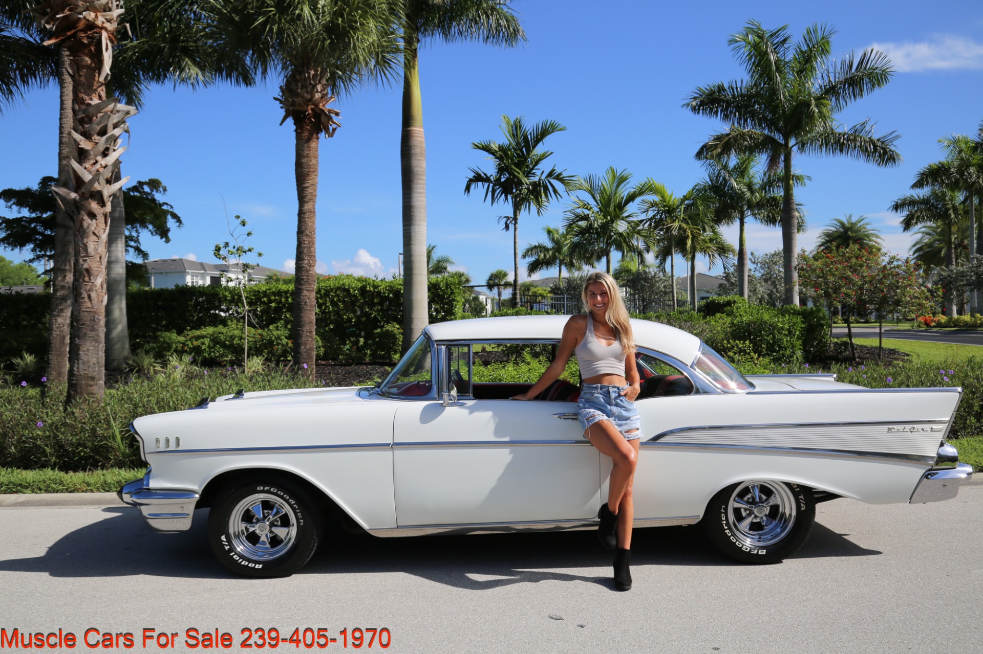 Used 1957 Chevrolet Belair 2 Door 350 V8 for sale Sold at Muscle Cars for Sale Inc. in Fort Myers FL 33912 7