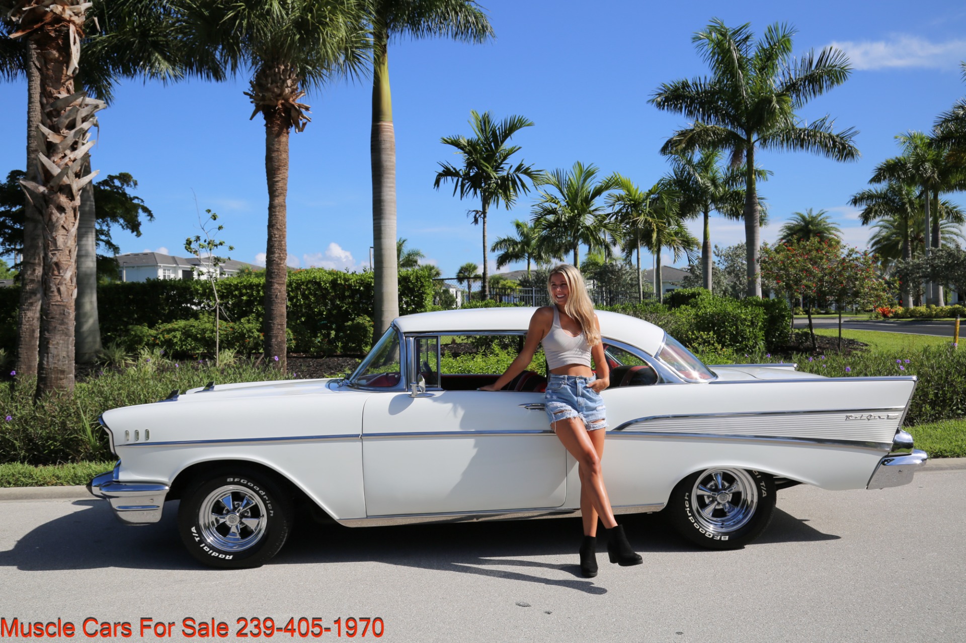 Used 1957 Chevrolet Belair 2 Door 350 V8 for sale Sold at Muscle Cars for Sale Inc. in Fort Myers FL 33912 8