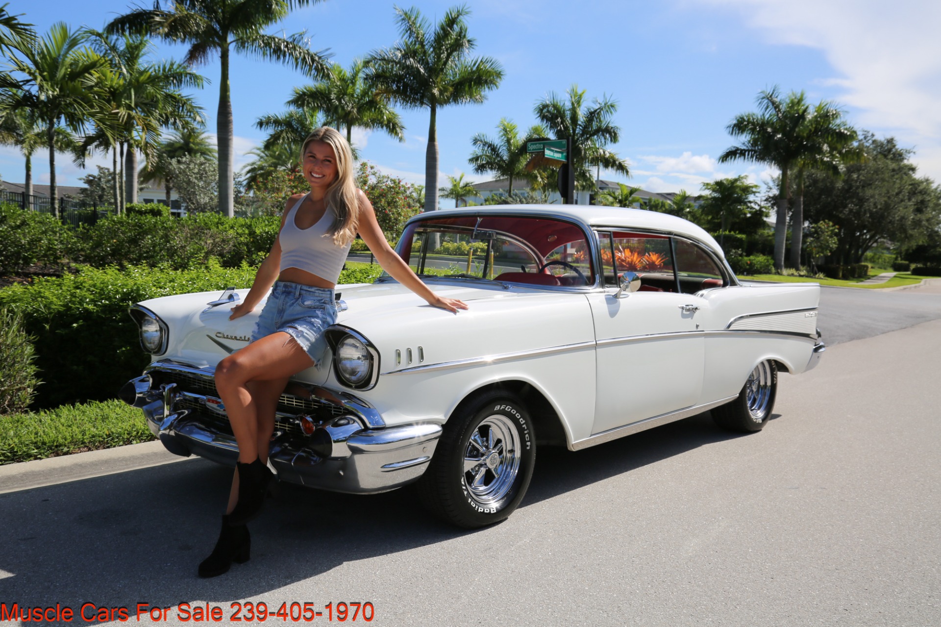 Used 1957 Chevrolet Belair 2 Door 350 V8 for sale Sold at Muscle Cars for Sale Inc. in Fort Myers FL 33912 1